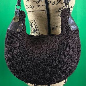 The SAK Original Brown Macrame Hobo Bag